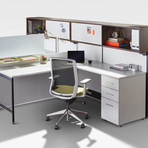 L-Shaped Workstations with Shared Storage L-Shaped Workstations with Shared Storage