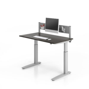 Height Adjustable Table and Accessory Bar Mounted Monitor Height Adjustable Table and Accessory Bar Mounted Monitor