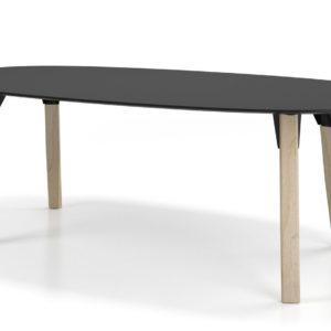 Ovo Conference Table with Wood Legs Ovo Conference Table with Wood Legs